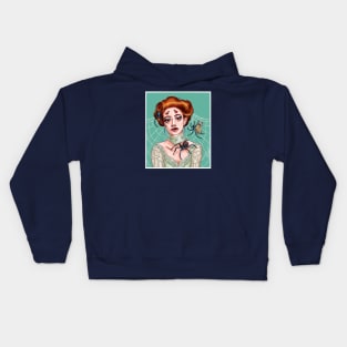 Edwardian Elegance with a Web of Secrets Kids Hoodie